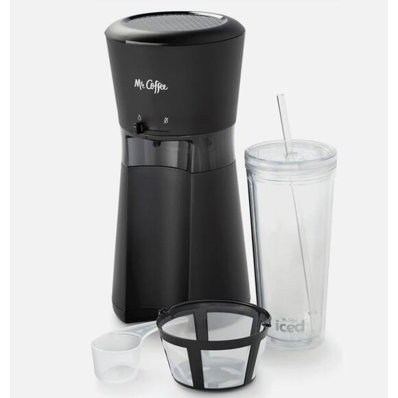 Mr. Coffee Iced Coffee Maker with Reusable Tumbler and Coffee Filter Matte Black - Picture 1 of 6